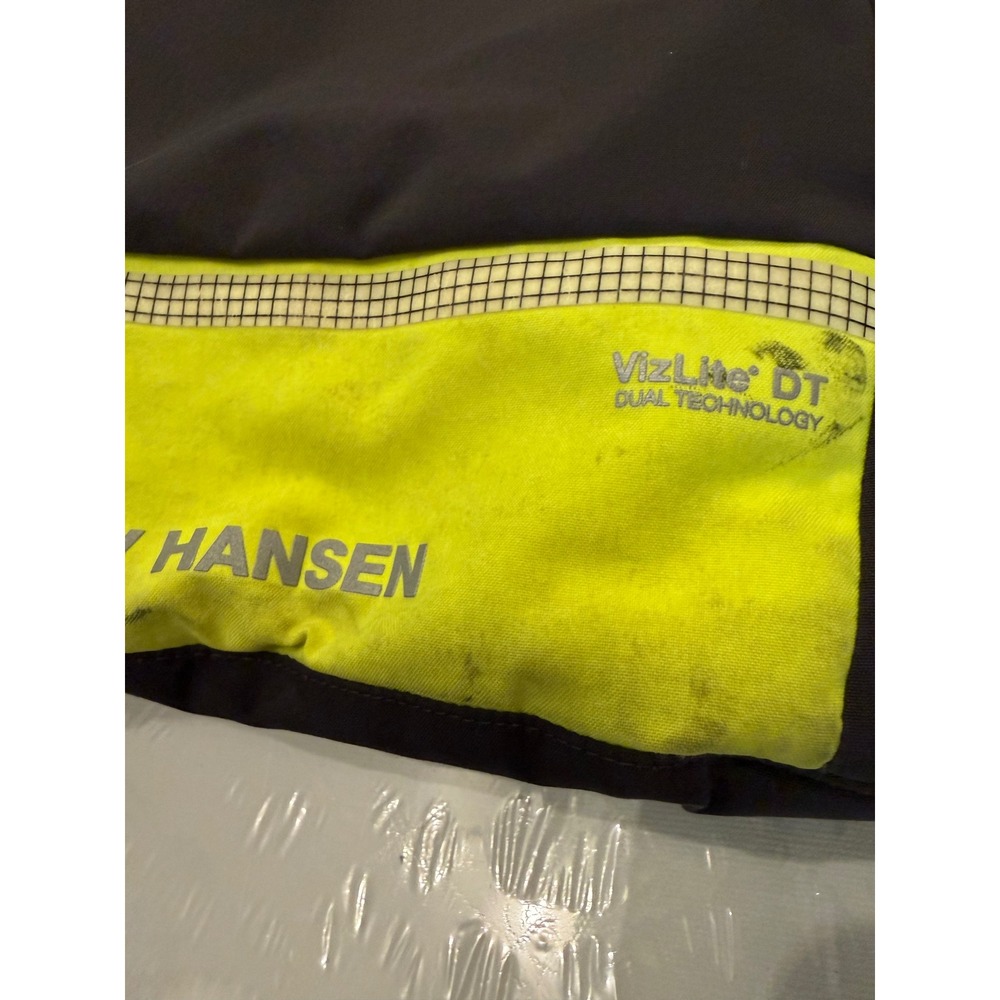 Helly Hansen Kids Ski Jacket Black Neon VizLite DT Reflective Winter Coat Hooded - Picture 8 of 12